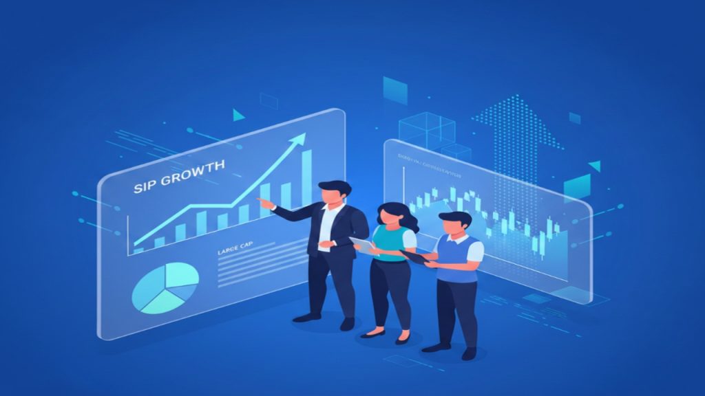 Best mutual funds for beginners in India 2026 SIP investment growth illustration